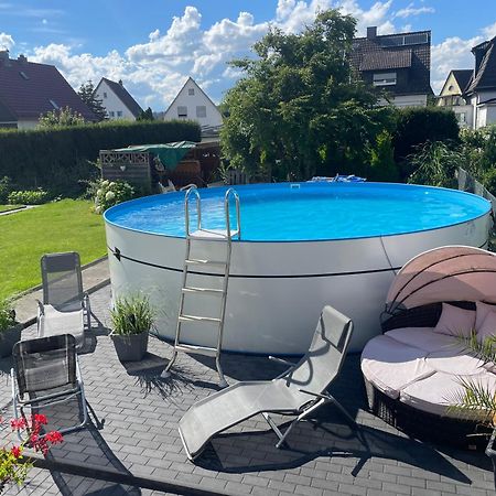 Kleine Gemuetliche Einliegerwohnung Mit Garten Und Pool 노드스템멘 외부 사진